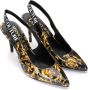 Versace Jeans Couture Zwarte Hoge Hak Sandalen Decollete Stijl Black Dames - Thumbnail 14