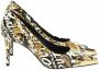 Versace Jeans Couture Décolleté afdrukken overal in logo en tip afgewerkt met een Logotte Woman 73V3S50-Zs366 zwart goud Zwart Dames - Thumbnail 2