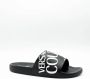 Versace Jeans Couture Zwarte Logo Pool Slides Sandalen Black Heren - Thumbnail 23