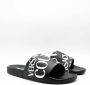 Versace Jeans Couture Zwarte Logo Pool Slides Sandalen Black Heren - Thumbnail 26