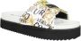 Versace Jeans Couture Witte Satijnen Logo Couture Sliders White Dames - Thumbnail 2