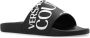 Versace Jeans Couture Zwarte Logo Pool Slides Sandalen Black Heren - Thumbnail 13