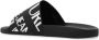 Versace Jeans Couture Zwarte Logo Pool Slides Sandalen Black Heren - Thumbnail 14