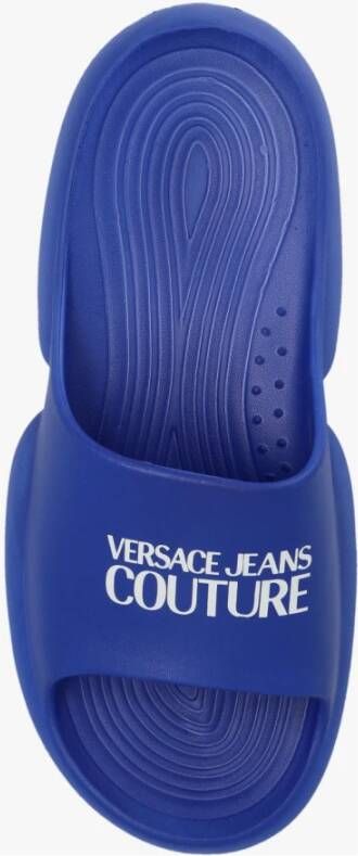 Versace Jeans Couture Slippers met logo Blauw Heren