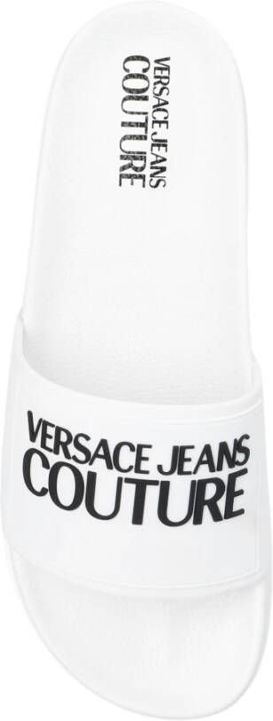 Versace Jeans Couture Slippers met logo White Dames