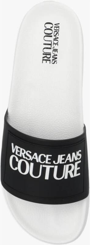 Versace Jeans Couture Slippers met logo Zwart Heren