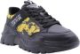 Versace Jeans Couture Lage profiel sneakers voor heren met gladde graaninzetten Black Heren - Thumbnail 4