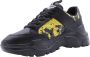 Versace Jeans Couture Lage profiel sneakers voor heren met gladde graaninzetten Black Heren - Thumbnail 5
