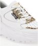 Versace Jeans Couture Witte leren damesschoenen met roségouden logo White Dames - Thumbnail 12