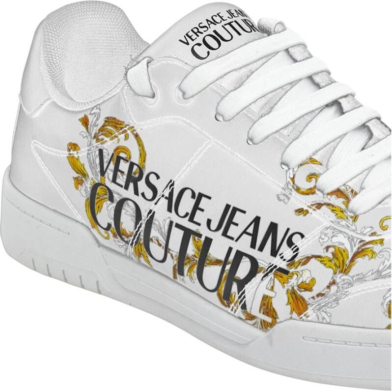 Versace Jeans Couture Witte Barocco Print Sneakers met Veters - Foto 4