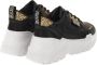 Versace Jeans Couture Zwarte leren damesschoenen met gouden glitter en rubberen zool Black Dames - Thumbnail 4