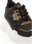 Versace Jeans Couture Zwarte leren damesschoenen met gouden glitter en rubberen zool Black Dames - Thumbnail 6