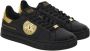 Versace Jeans Couture Zwarte leren platte schoenen met gouden details Black Heren - Thumbnail 11