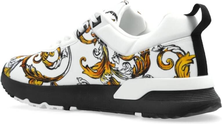 Versace Jeans Couture Sneakers met barocco-print White Heren