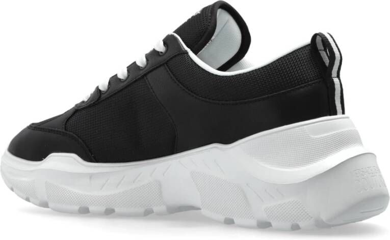 Versace Jeans Couture Sneakers met bedrukt logo Black Heren