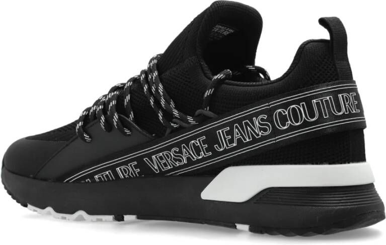 Versace Jeans Couture Sneakers met bedrukt logo Black Heren