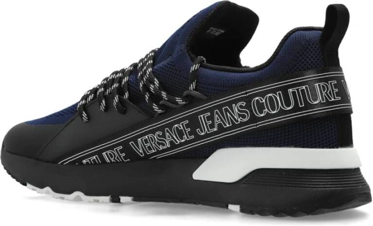 Versace Jeans Couture Sneakers met bedrukt logo Blue Heren