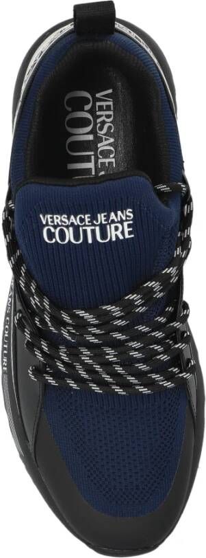 Versace Jeans Couture Sneakers met bedrukt logo Blue Heren