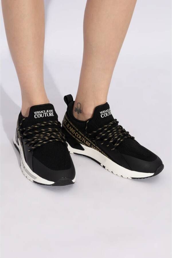 Versace Jeans Couture Sneakers met logo Black Dames