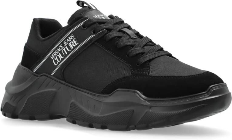 Versace Jeans Couture Sneakers met logo Black Heren