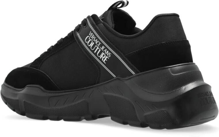 Versace Jeans Couture Sneakers met logo Black Heren