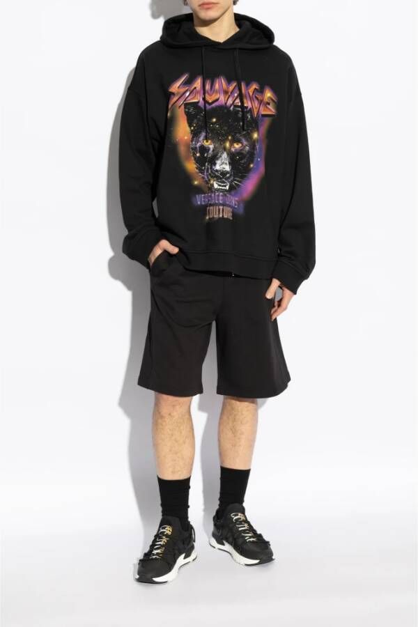Versace Jeans Couture Sneakers met logo Black Heren