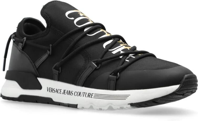 Versace Jeans Couture Sneakers met logo Black Heren