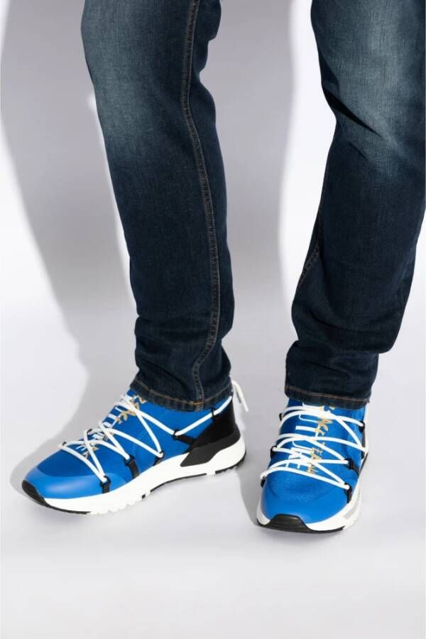 Versace Jeans Couture Sneakers met logo Blue Heren