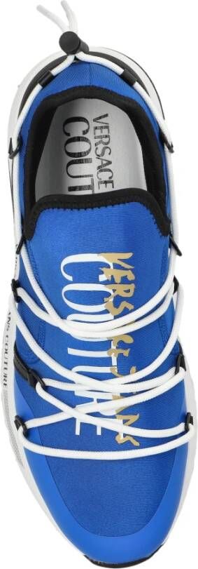 Versace Jeans Couture Sneakers met logo Blue Heren