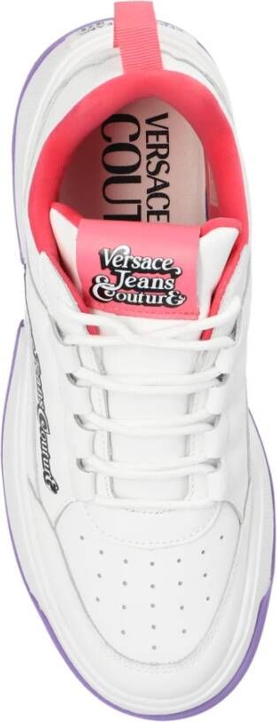 Versace Jeans Couture Sneakers met logo Wit Dames