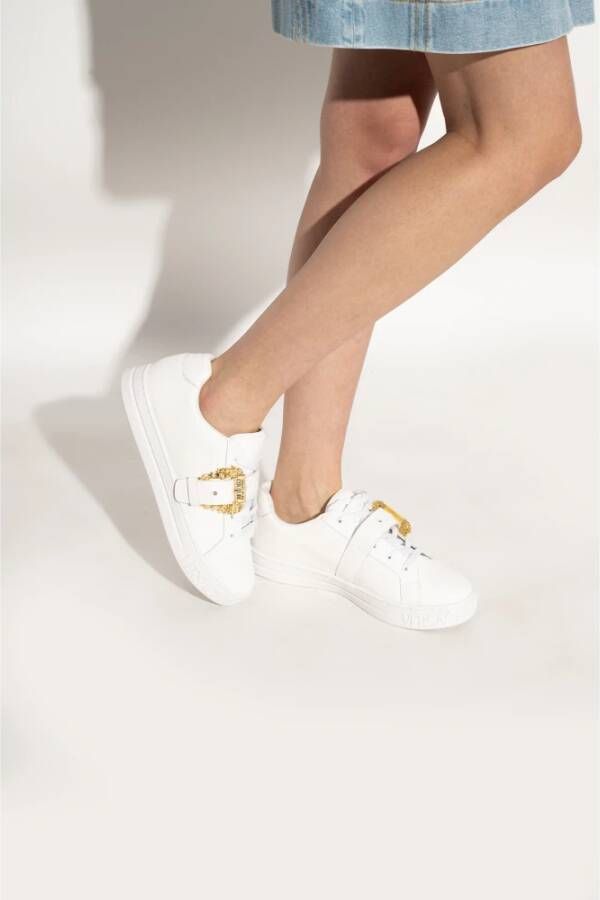 Versace Jeans Couture Sneakers met logo Wit Dames