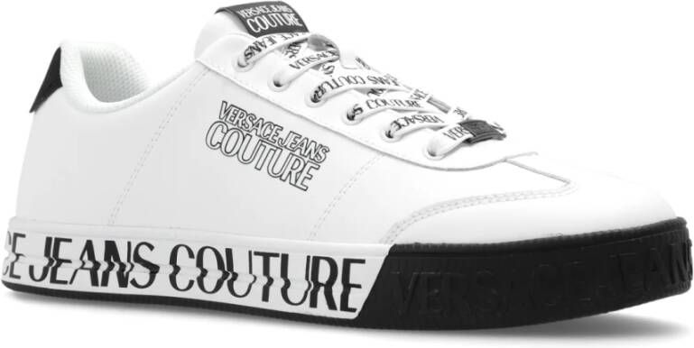Versace Jeans Couture Sneakers met logo Wit Heren