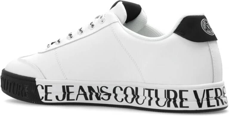 Versace Jeans Couture Sneakers met logo Wit Heren
