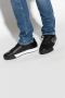 Versace Jeans Couture Zwarte leren sneakers met reflecterende patch en logo Black Heren - Thumbnail 2