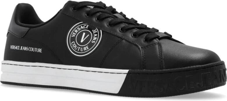 Versace Jeans Couture Sneakers met logo Zwart Heren