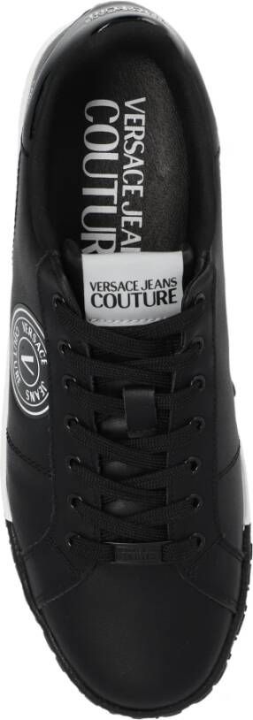 Versace Jeans Couture Sneakers met logo Zwart Heren