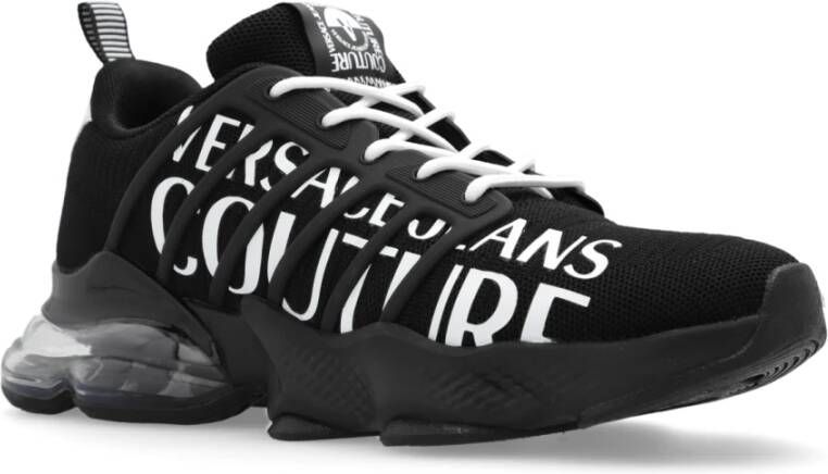 Versace Jeans Couture Sneakers met logo Zwart Heren