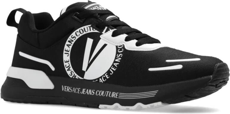 Versace Jeans Couture Sneakers met logo Zwart Heren