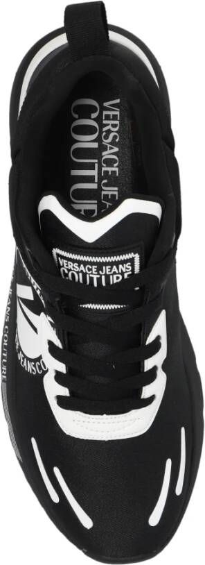 Versace Jeans Couture Sneakers met logo Zwart Heren