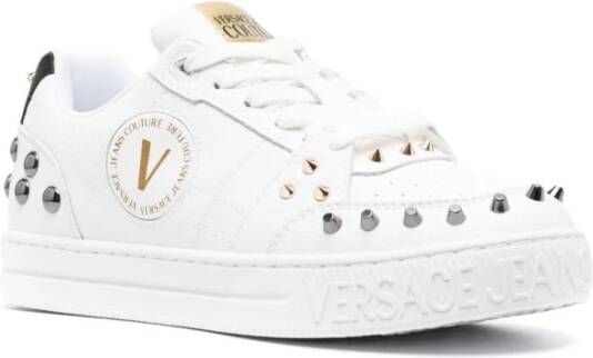 Versace Jeans Couture Witte Sneakers voor Vrouwen Aw23 Wit Dames