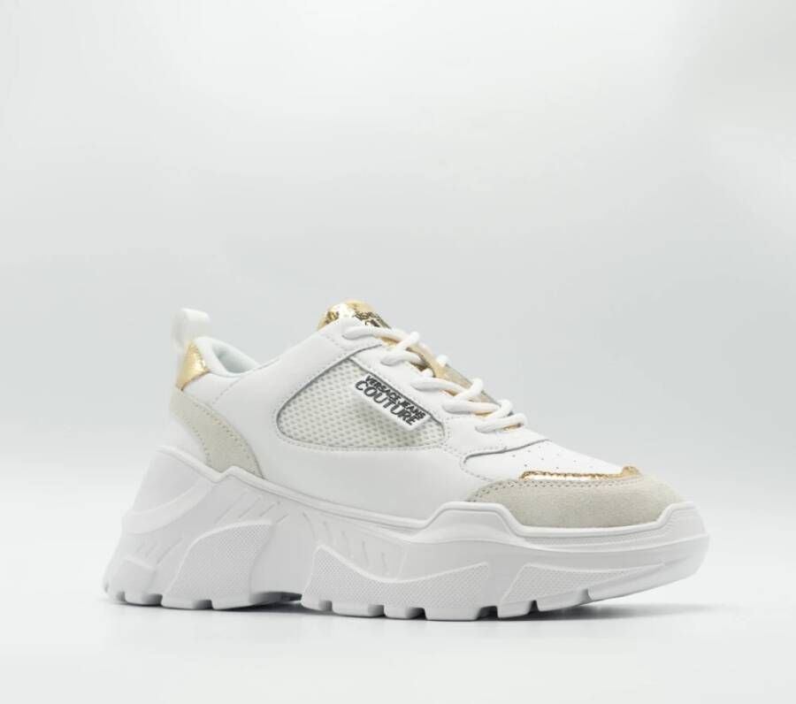 Versace Jeans Couture Witte Leren en Stoffen Sneakers White Dames - Foto 6