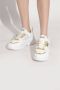 Versace Jeans Couture Witte Leren en Stoffen Sneakers White Dames - Thumbnail 4