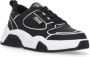 Versace Jeans Couture Zwarte Leren Sneakers met Contrasterende Details Black Heren - Thumbnail 2