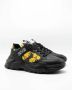 Versace Jeans Couture Zwarte Sneakers met Gladde Inzetstukken en Logo Print Black Heren - Thumbnail 8