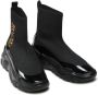 Versace Jeans Couture Sok Sneakers met Gouden Logo Black Dames - Thumbnail 4