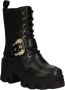 Versace Jeans Couture Zwarte Enkellaarzen voor Vrouwen Black Dames - Thumbnail 8
