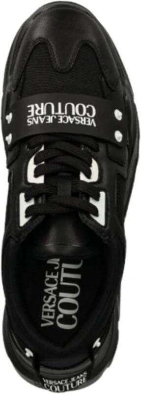 Versace Jeans Couture Lage profiel sneakers voor heren met gladde graaninzetten Black Heren - Foto 11