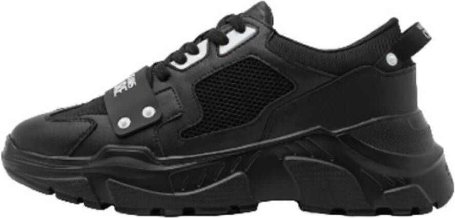Versace Jeans Couture Lage profiel sneakers voor heren met gladde graaninzetten Black Heren - Foto 13