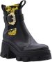 Versace Jeans Couture Zwarte Enkellaarsjes voor Vrouwen Black Dames - Thumbnail 16