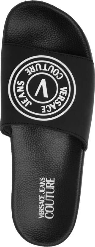 Versace Jeans Couture V-Emblem Slides voor Heren Black Heren